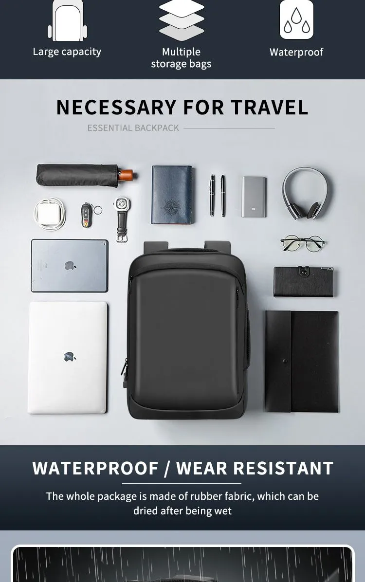 OMASKA business backpack details 2