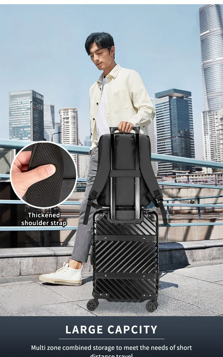 OMASKA business backpack details 3