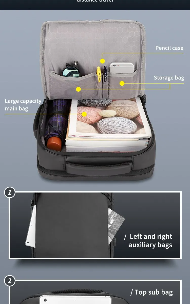 OMASKA business backpack details 4