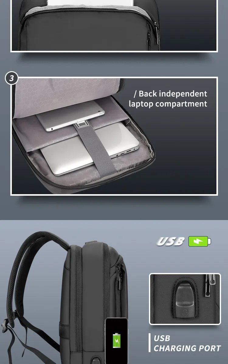 OMASKA business backpack details 5