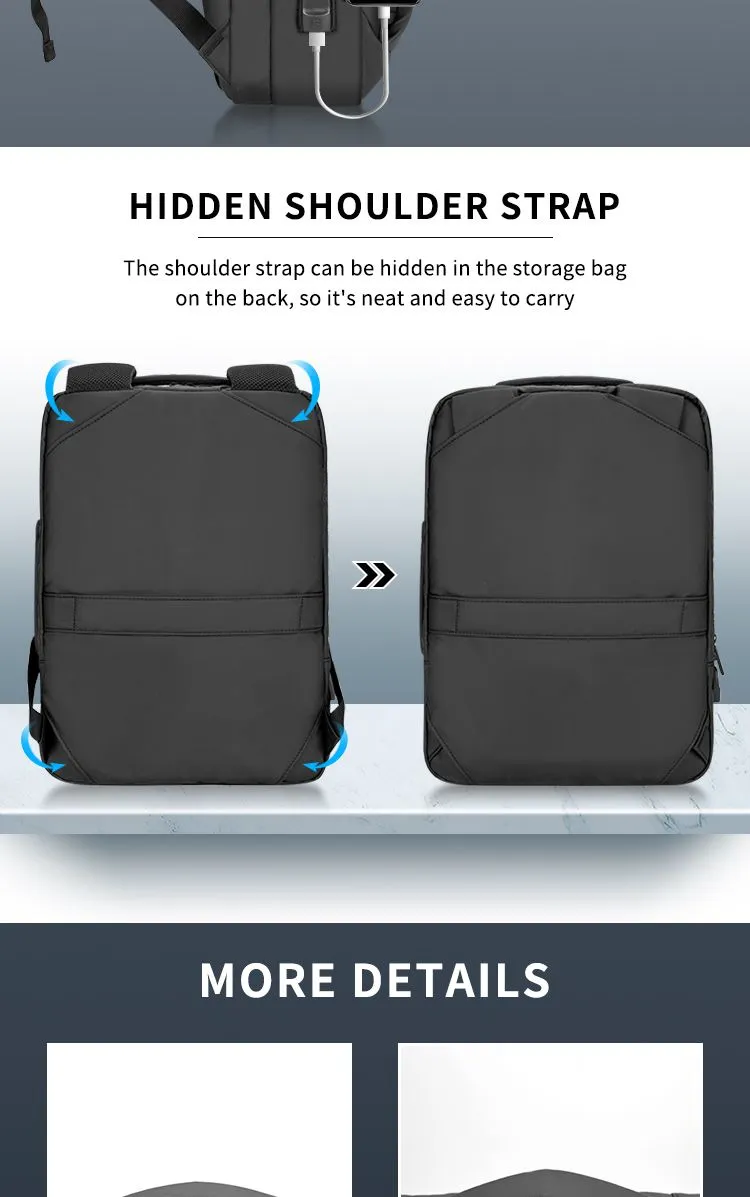 OMASKA business backpack details 6