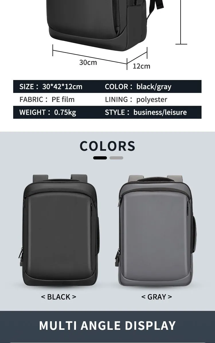 OMASKA business backpack details 9