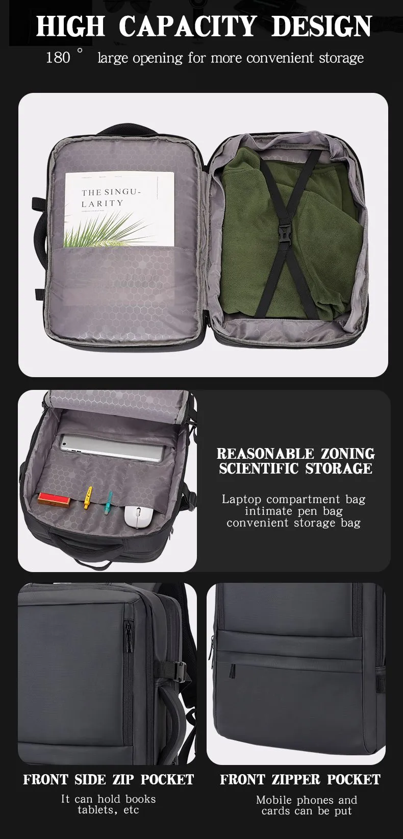 OMAKSA TSX-24022 Business Backpack Details2