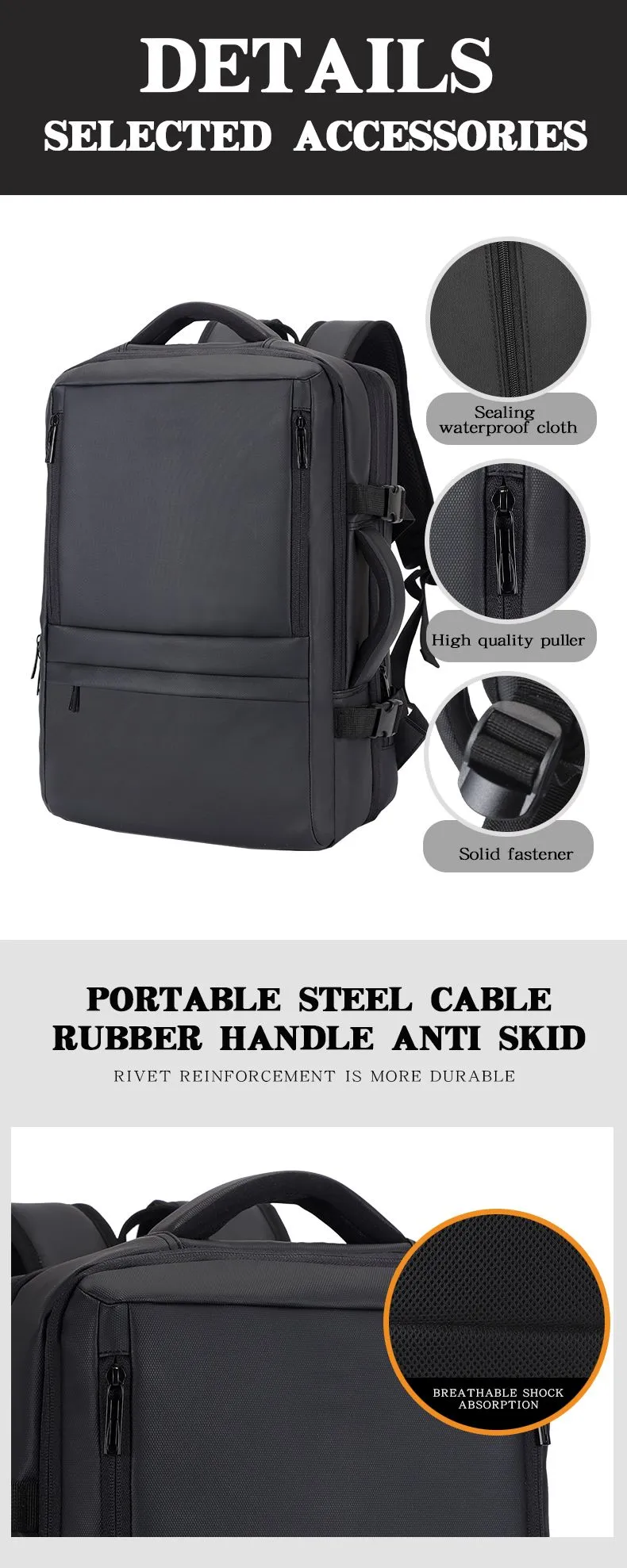 OMAKSA TSX-24022 Business Backpack Details5