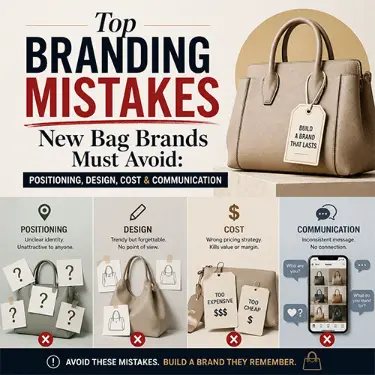 Top Branding Mistakes New Bag Brands Must Avoid: Positioning, Design, Cost & Communication