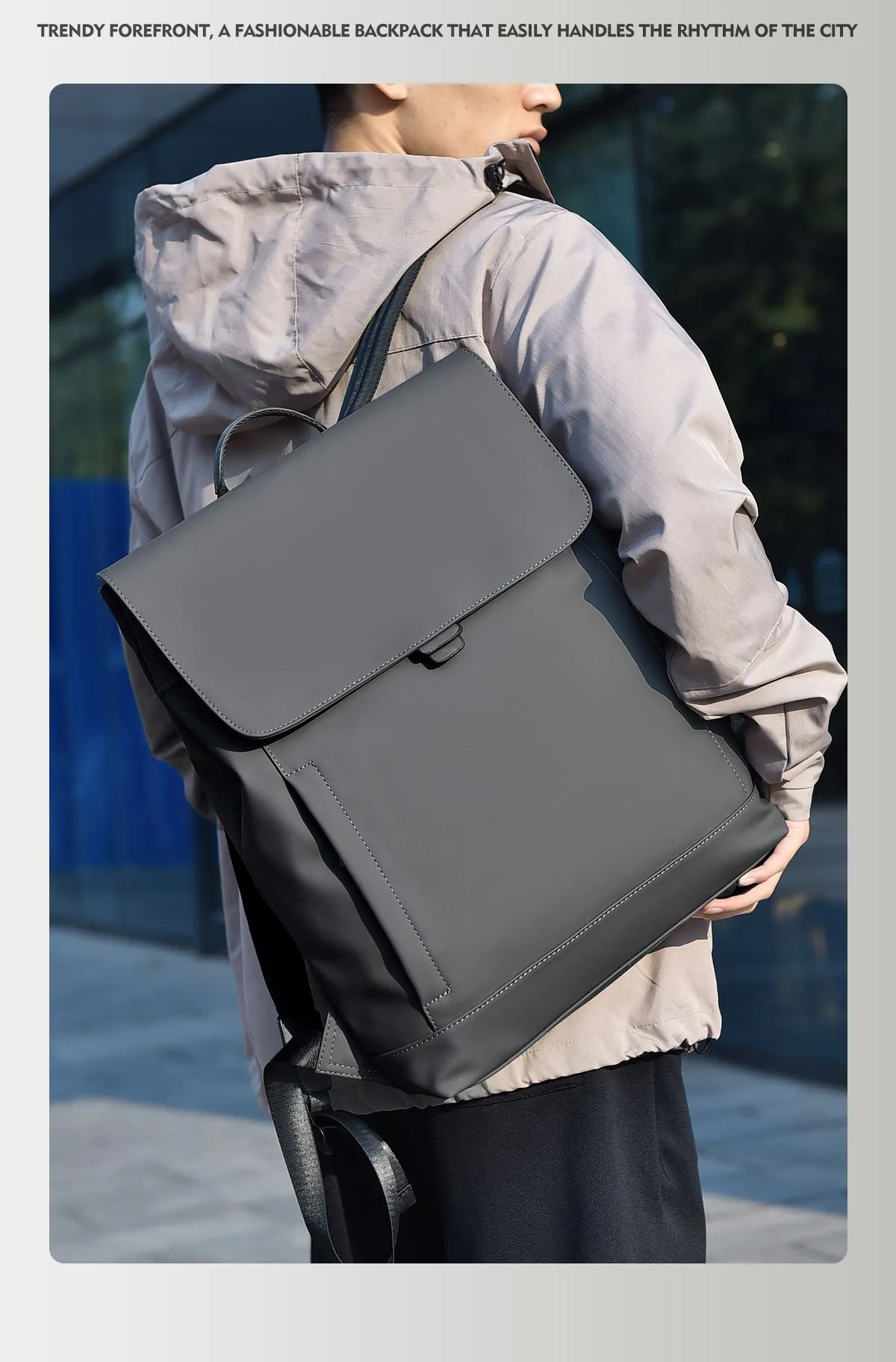 OMASKA 2602 Backpack — Gray (Product Showcase)