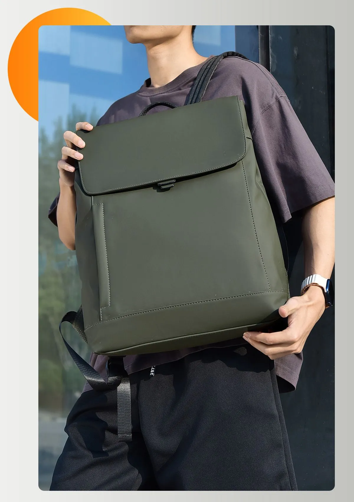 OMASKA Model 2602 Backpack — Green (Display)